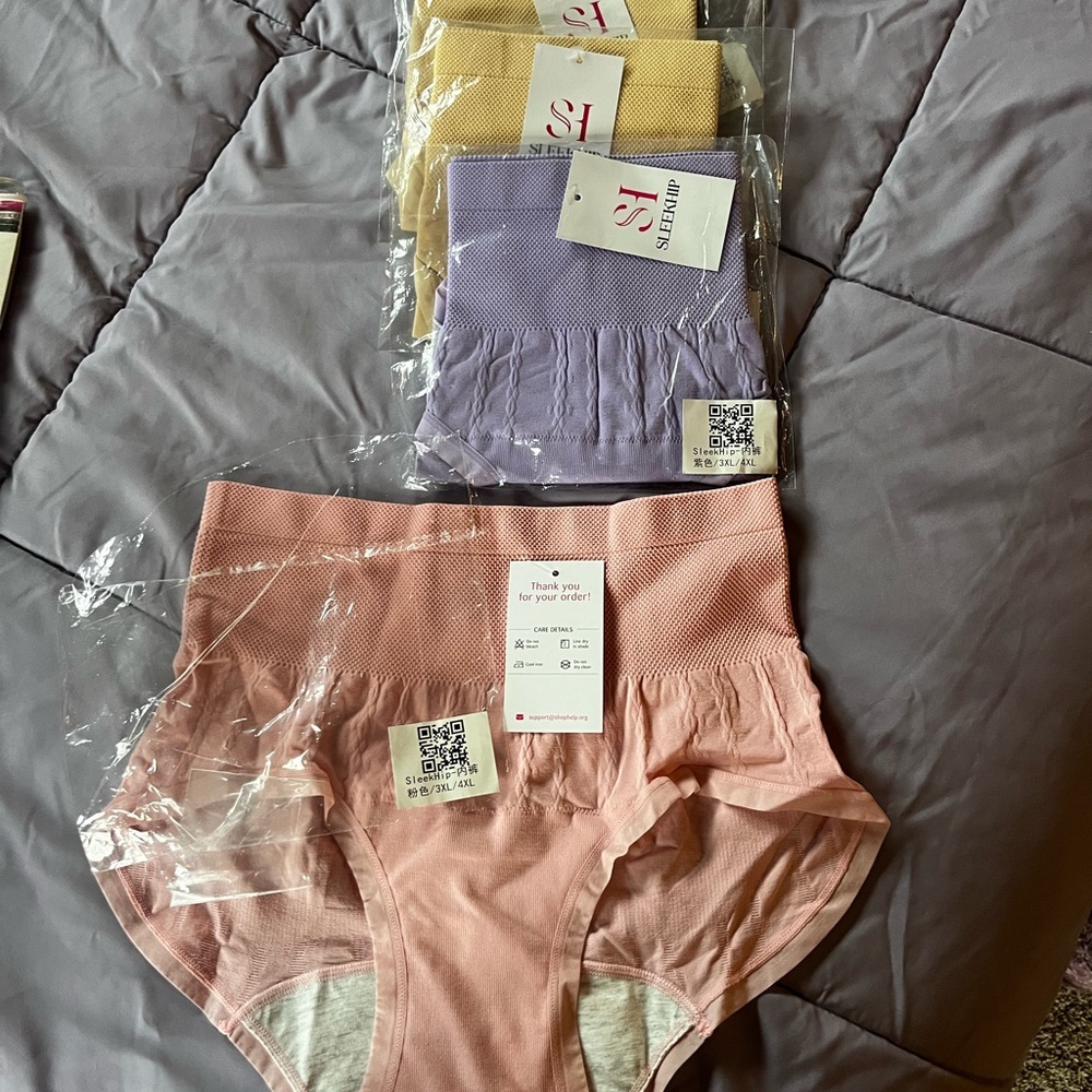 SHEIN Women's Panties Set - Pink, Purple, Yellow